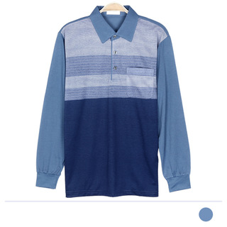 MTSS18033 블루 배색 골프 티셔츠
